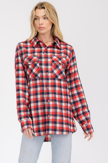 Womens Boyfriend Long Sleeve Flannel king-general-store-5710.myshopify.com