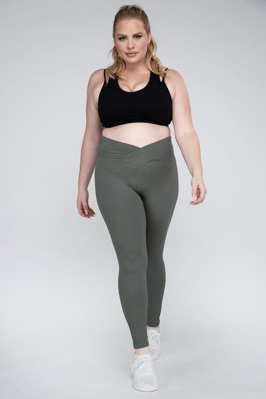 Plus Size V-Waist Full Length Leggings king-general-store-5710.myshopify.com