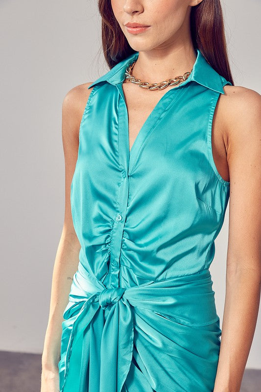 Sleeveless Front Tie Dress king-general-store-5710.myshopify.com