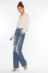 Ultra High-Rise Distressed 90s Flare Jeans king-general-store-5710.myshopify.com