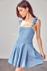 A-Line Open Back Mini Dress