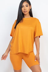 Loose Fit Oversize Top & Bike Shorts Set king-general-store-5710.myshopify.com