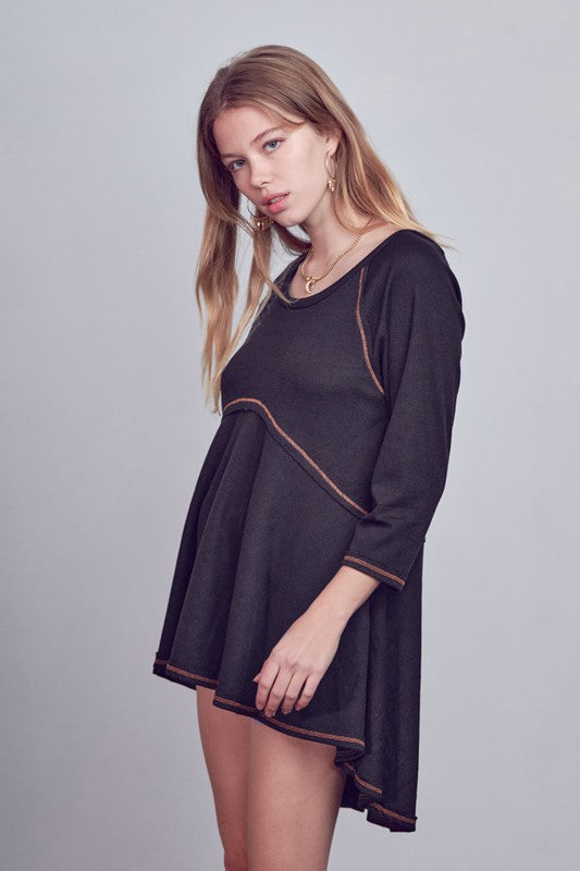 Mid Length Thermal High-Low Tunic