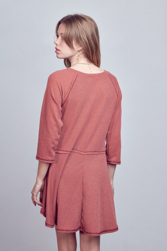 Mid Length Thermal High-Low Tunic