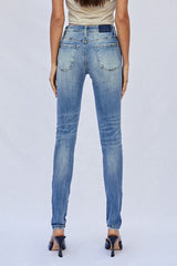 Medium Wash Mid-Rise Full Size Skinny Jeans