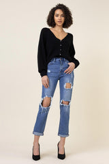 Distressed Boyfriend Jeans king-general-store-5710.myshopify.com