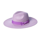 WIDE BRIM RIBBON FEDROA HAT king-general-store-5710.myshopify.com