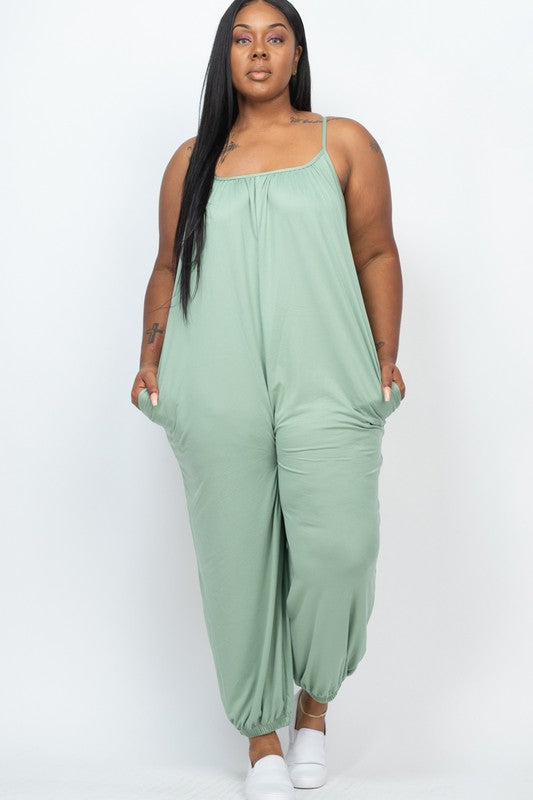 Plus Sleeveless Jogger Jumpsuit king-general-store-5710.myshopify.com