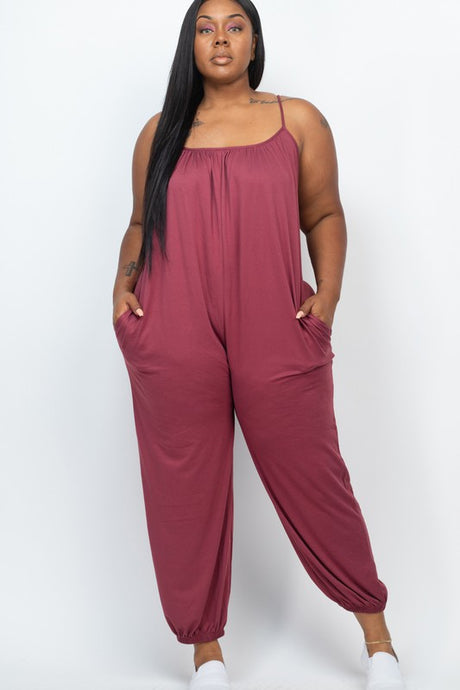 Plus Sleeveless Jogger Jumpsuit king-general-store-5710.myshopify.com