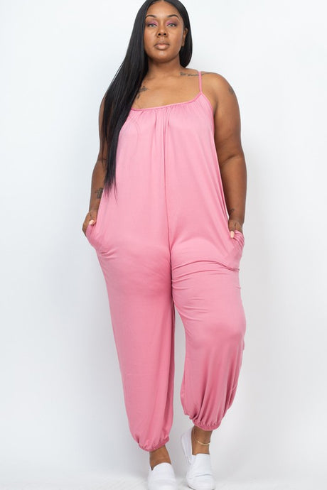 Plus Sleeveless Jogger Jumpsuit king-general-store-5710.myshopify.com