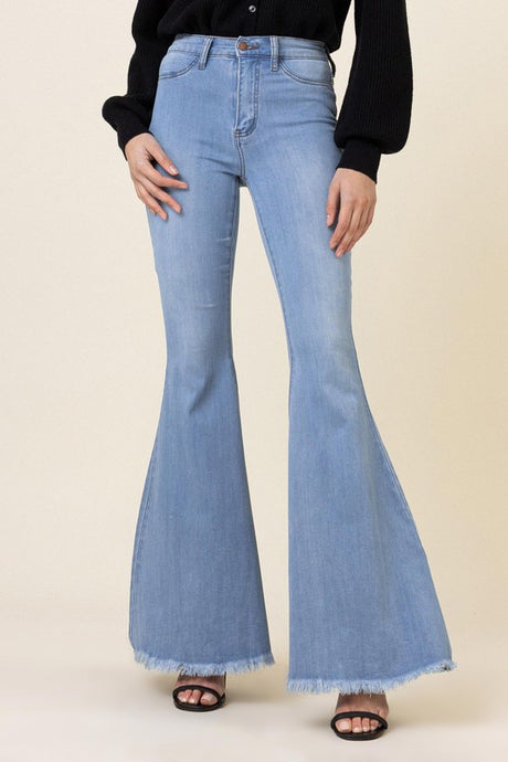 High Waisted Flare Jeans king-general-store-5710.myshopify.com