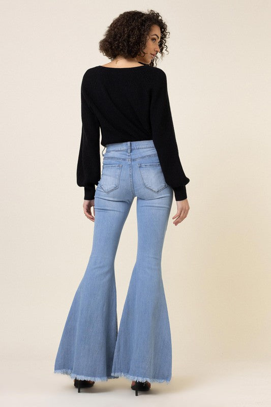 High Waisted Flare Jeans king-general-store-5710.myshopify.com