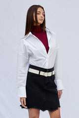 High Waist Premium Mini Skirt with Belt