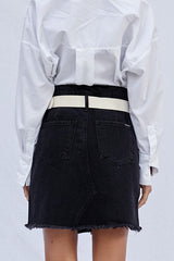 High Waist Premium Mini Skirt with Belt