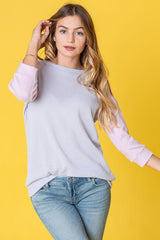 Waffle Knit Two Tone Tunic