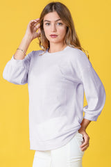 Plus Solid Waffle Knit Top king-general-store-5710.myshopify.com