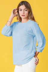 Plus Solid Waffle Knit Top king-general-store-5710.myshopify.com