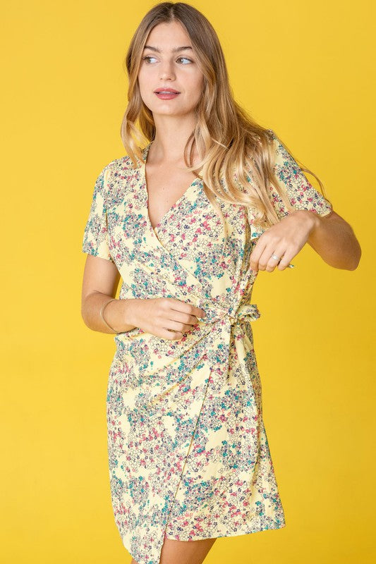 Ditsy Floral Wrap Mini Dress king-general-store-5710.myshopify.com