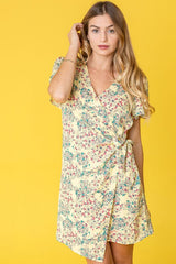 Ditsy Floral Wrap Mini Dress king-general-store-5710.myshopify.com