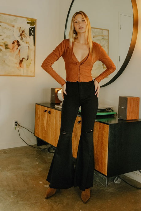 High Waisted Flare king-general-store-5710.myshopify.com