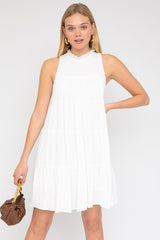 Sleeveless Ruffle Neck Tiered Dress king-general-store-5710.myshopify.com