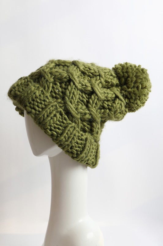 Oversized Chunky Knit Pom Beanie king-general-store-5710.myshopify.com