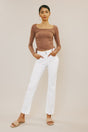 White High Rise Slim Straight Jeans king-general-store-5710.myshopify.com