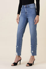 High Waisted Straight Leg Jeans king-general-store-5710.myshopify.com