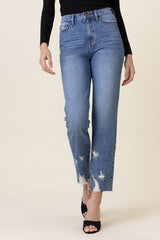 High Waisted Straight Leg Jeans king-general-store-5710.myshopify.com