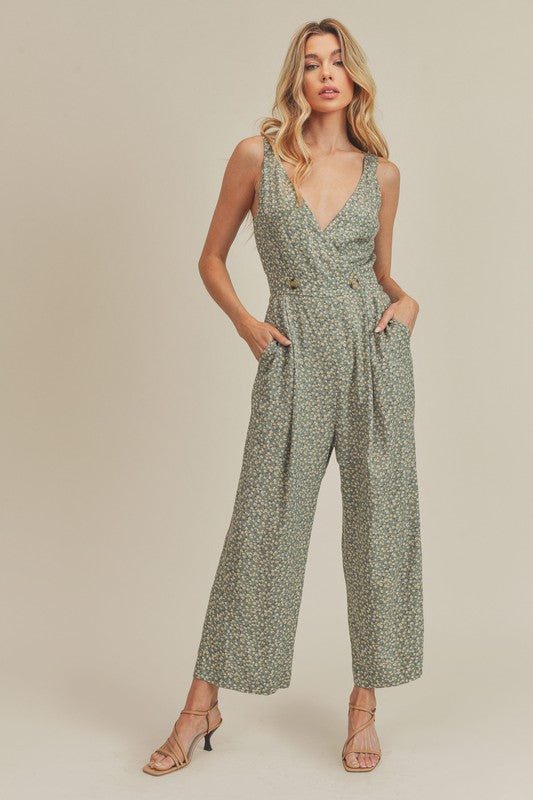 Floral V-Neck Piper Jumpsuit