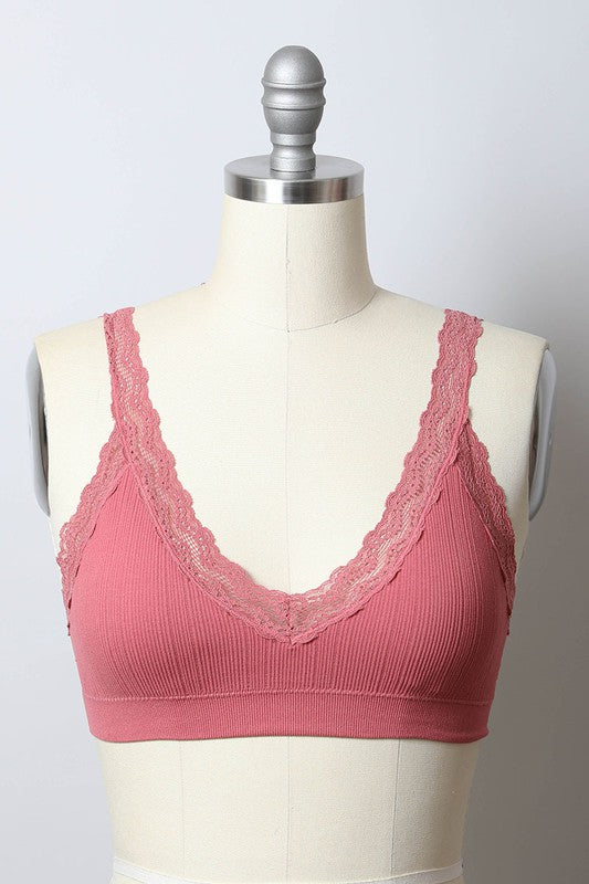 Lace Trim Padded Bralette king-general-store-5710.myshopify.com