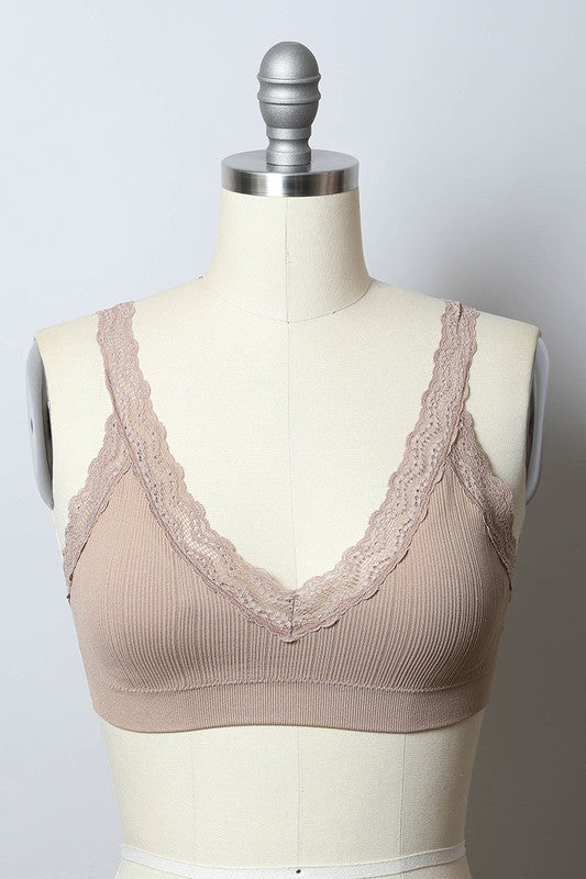 Lace Trim Padded Bralette king-general-store-5710.myshopify.com