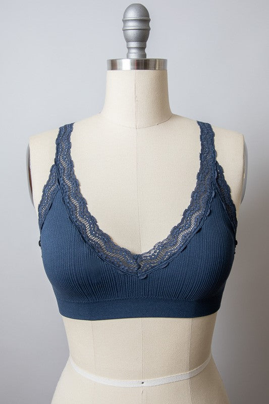 Lace Trim Padded Bralette king-general-store-5710.myshopify.com