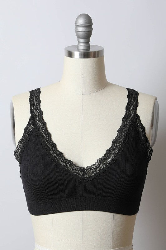 Lace Trim Padded Bralette king-general-store-5710.myshopify.com