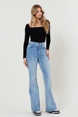 Light Wash High-Waisted Flare Jeans king-general-store-5710.myshopify.com