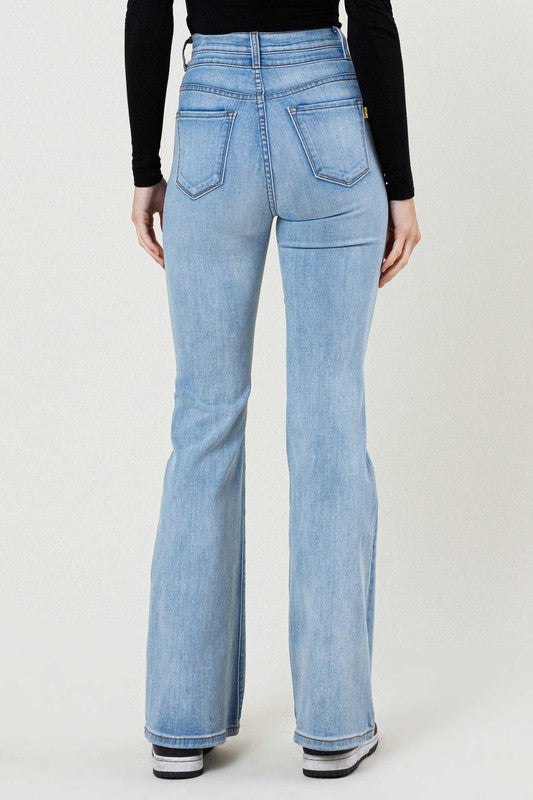 Light Wash High-Waisted Flare Jeans king-general-store-5710.myshopify.com