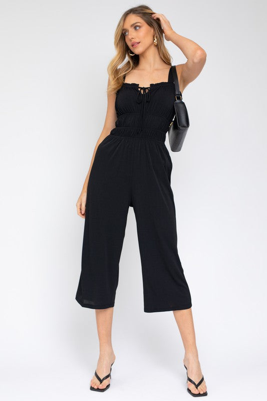 Sleeveless Drawstring Cropped Jumpsuit king-general-store-5710.myshopify.com