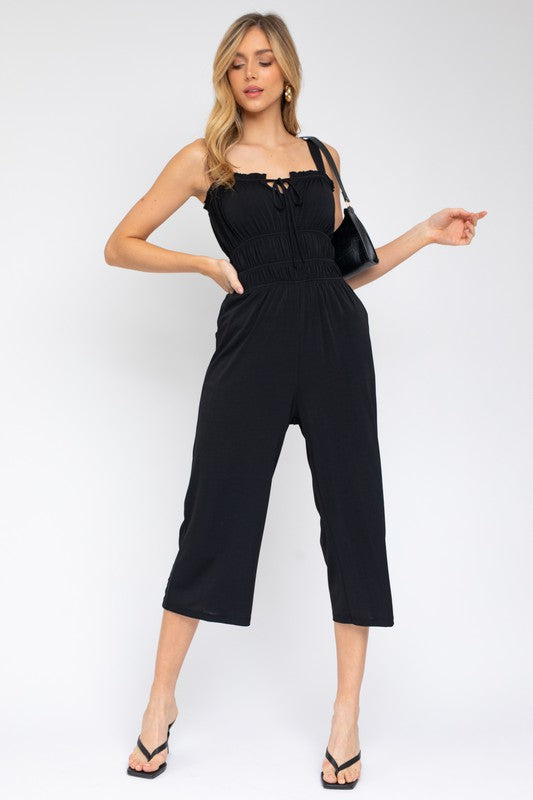 Sleeveless Drawstring Cropped Jumpsuit king-general-store-5710.myshopify.com