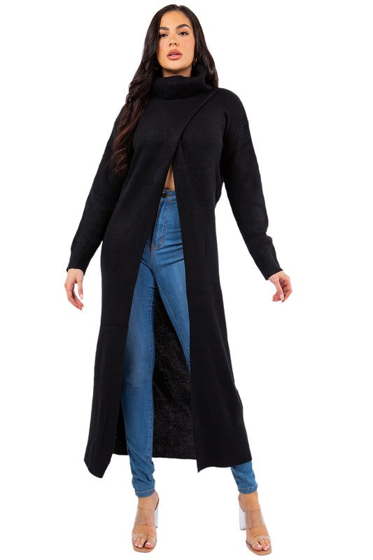 Black Long Maxi Sweater Cardigan king-general-store-5710.myshopify.com