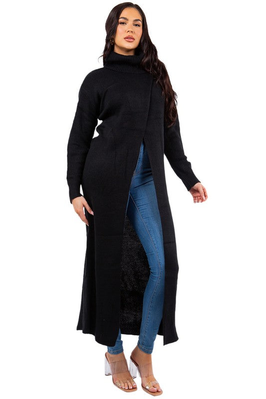 Black Long Maxi Sweater Cardigan king-general-store-5710.myshopify.com