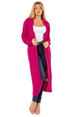 Fuchsia Long Maxi Cardigan king-general-store-5710.myshopify.com