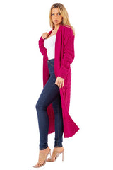 Fuchsia Long Maxi Cardigan king-general-store-5710.myshopify.com