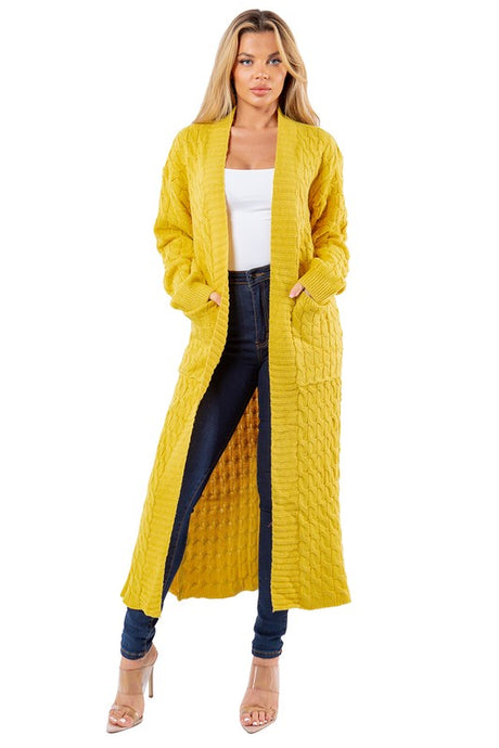 Longline Maxi Cardigan with Side Pockets king-general-store-5710.myshopify.com