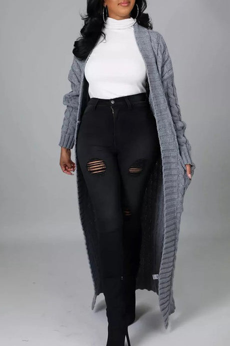 Longline Maxi Cardigan with Side Pockets king-general-store-5710.myshopify.com