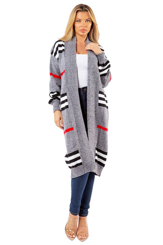 Grey Long Maxi Cardigan king-general-store-5710.myshopify.com