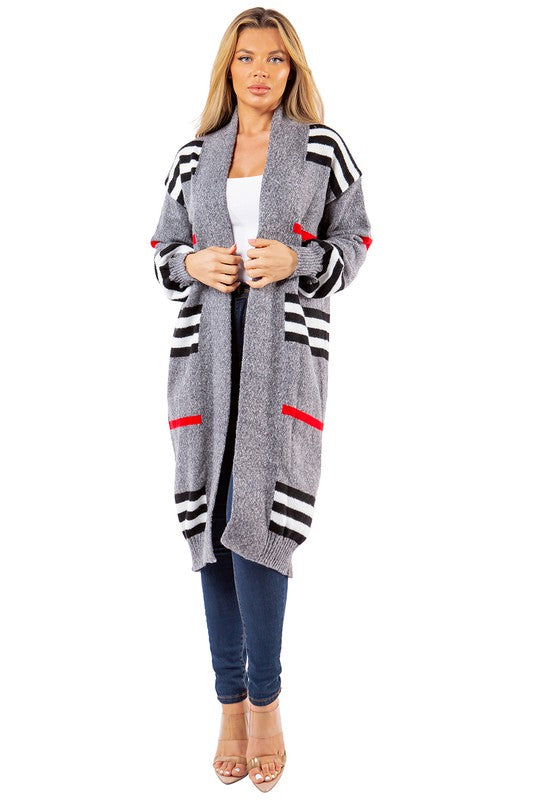 Grey Long Maxi Cardigan king-general-store-5710.myshopify.com