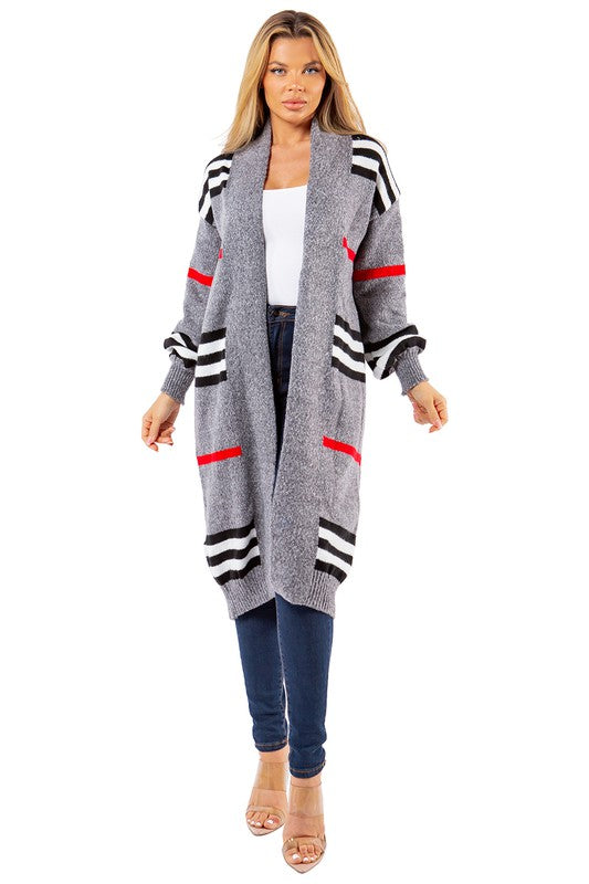 Grey Long Maxi Cardigan king-general-store-5710.myshopify.com