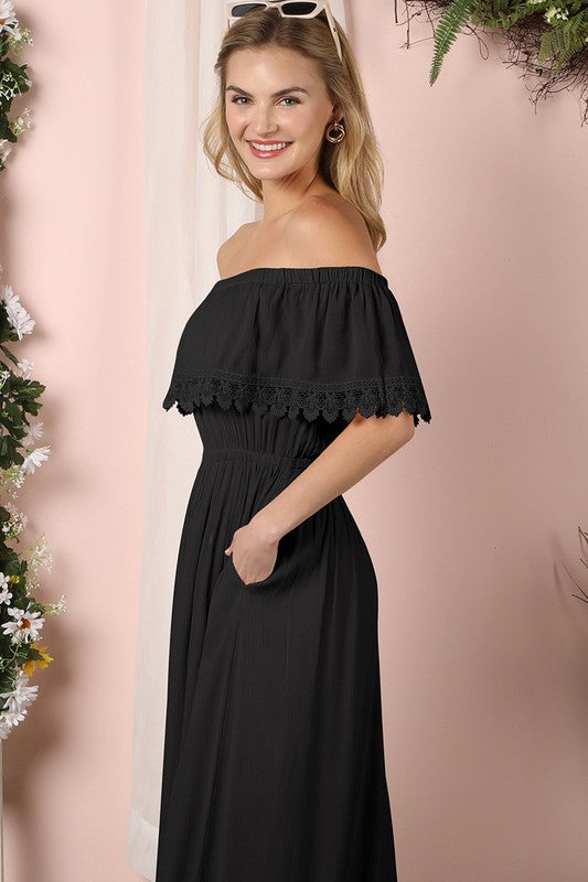 Off the Shoulder Flowy Maxi Dress king-general-store-5710.myshopify.com