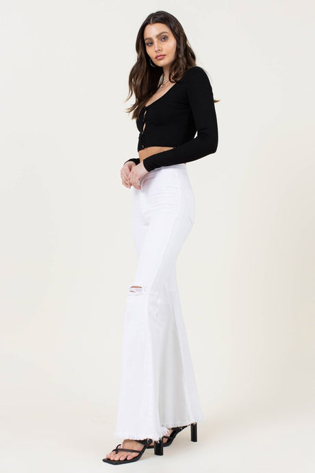 High Waisted Flare Jeans king-general-store-5710.myshopify.com