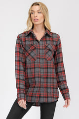 BOYFRIEND Fit Checker Plaid Flannel Long Sleeve king-general-store-5710.myshopify.com